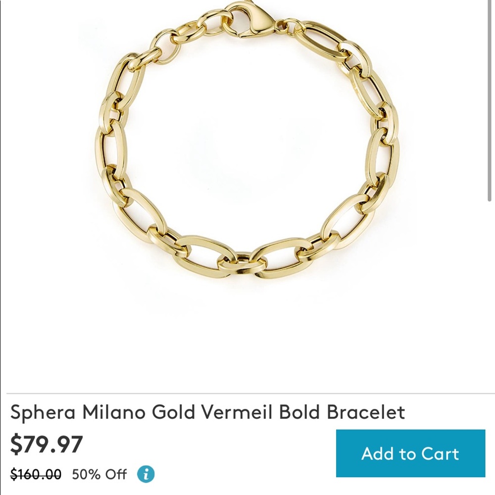 Sphera Milano New 18k Sterling Gold Bracelet